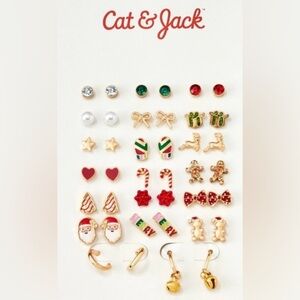 Target Cat & Jack Nickel Free Christmas Holiday Festive Earrings 20 Pairs New